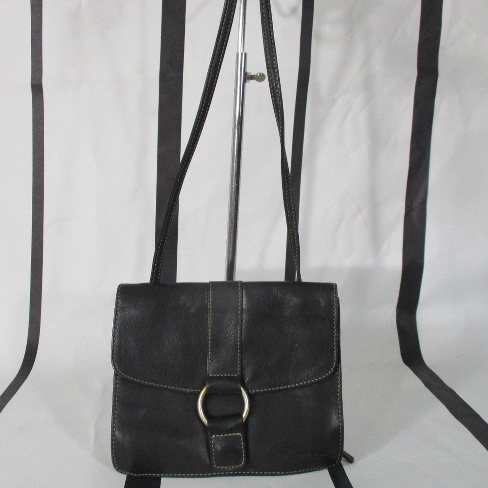 Fossil Black Leather Crossbody Bag